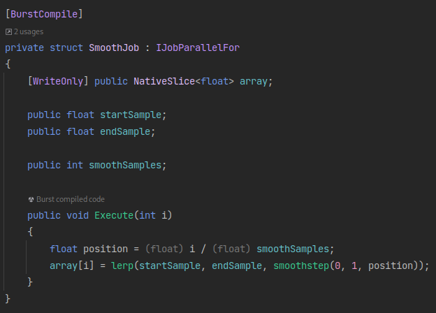 Smoothing Job Implementation